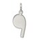 Sterling Silver Polished Whistle Charm Sports Pendant Jewerly 22mm x 10mm